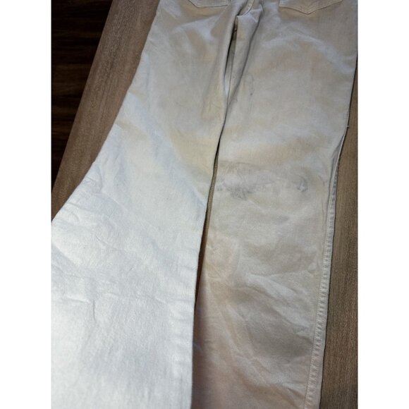 KHAITE Danielle Straight-Leg Jeans in Cream Ivory Size 27 - Picture 11 of 12